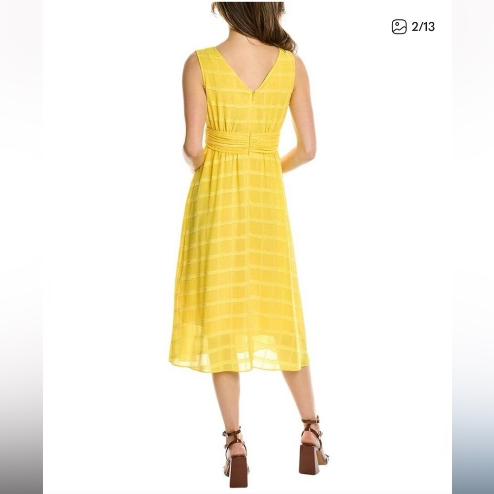 Nanette Nanette Lepore Women’s Janelle Donny Midi Dress Limoncello Yellow Size 4 - Picture 2 of 9